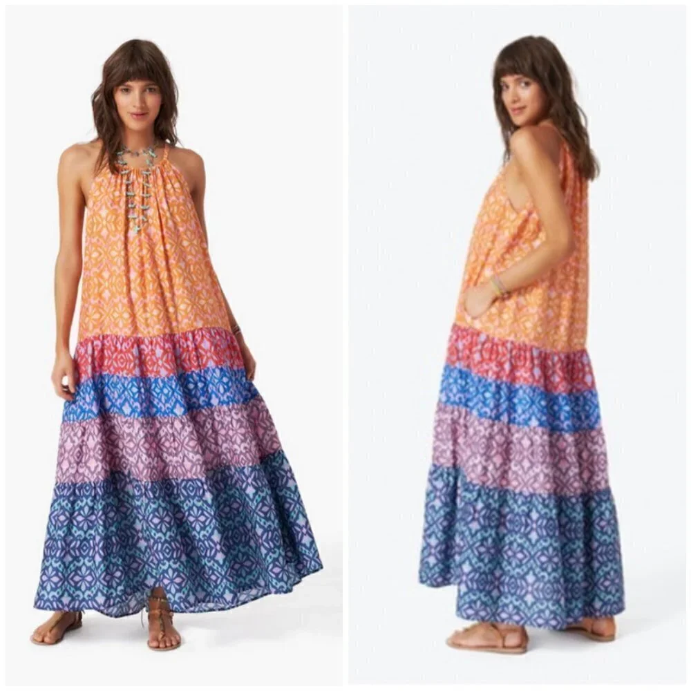 💕XIRENA💕 Viv Dress ~ Fiesta Multi-Color-Block Print XL NWT - Picture 6 of 16